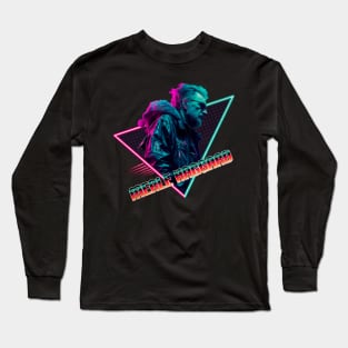 Merle Haggard cyberpunk art Long Sleeve T-Shirt